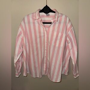 Vintage New Addition Maternity Button Up